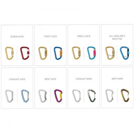 أنواع قفل الكارابينر